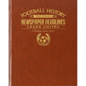 Signature Gifts Leeds football newspaper book - brown leatherette