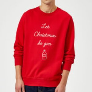 Let Christmas Be Gin Sweatshirt - Red - M - Red