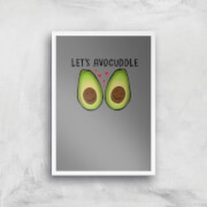 By Iwoot Lets avocuddle art print - a2 - white frame
