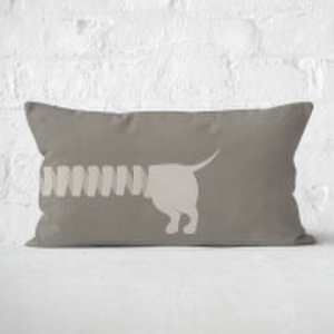 By Iwoot Long sausage dog back legs rectangular cushion - 30x50cm - soft touch