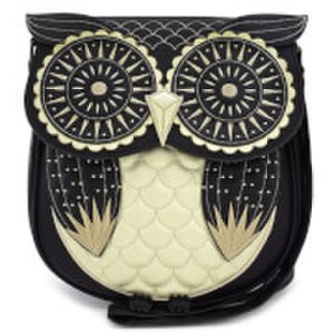 Loungefly Black and Gold Owl Mini Backpack