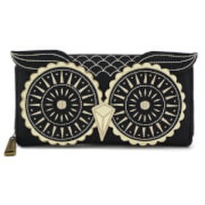 Loungefly Black and Gold Owl Wallet
