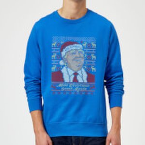 Alternative Christmas Make christmas great again christmas sweatshirt - royal blue - m - royal blue