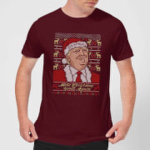 Make Christmas Great Again Men's Christmas T-Shirt - Burgundy - S - Burgundy
