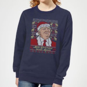 Make Christmas Great Again Women's Christmas Sweatshirt - Navy - XS - Navy