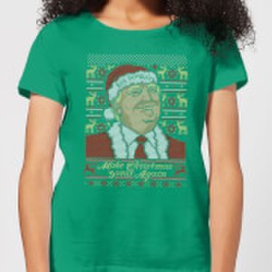 Make Christmas Great Again Women's Christmas T-Shirt - Kelly Green - XS - Kelly Green