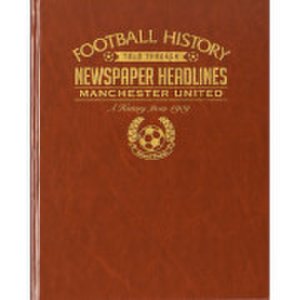 Manchester United Newspaper Book - Brown Leatherette