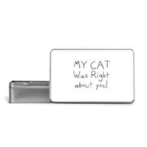 By Iwoot My cat was right about you metal storage tin