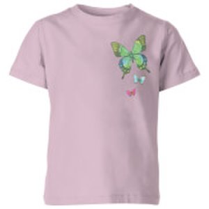 My Little Rascal Pocket Butterflies Kids' T-Shirt - Baby Pink - 3-4 Years - Baby Pink