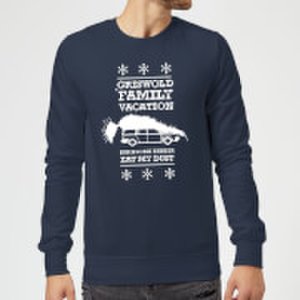National Lampoon Griswold Vacation Ugly Knit Christmas Sweatshirt - Navy - M - Navy