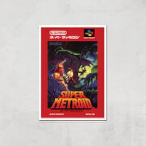 Nintendo Retro Super Metroid Cover Art Print - A2 - Print Only