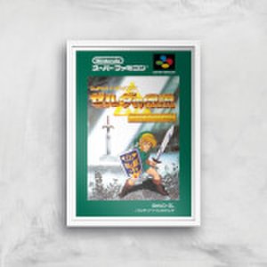 Nintendo Retro Zelda Cover Art Print - A2 - White Frame