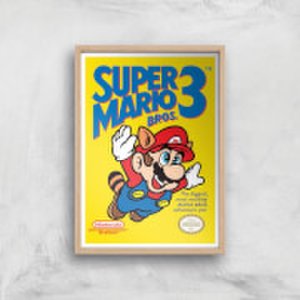 Nintendo Super Mario Bros 3 Art Print - A2 - Wood Frame
