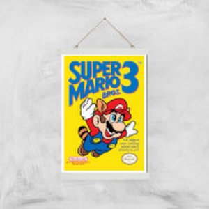 Nintendo Super Mario Bros 3 Art Print - A3 - Wood Hanger