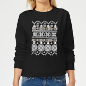 Nintendo Super Mario Retro Boo Women's Christmas Sweatshirt - Black - XS - Black