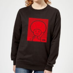 Nintendo Super Mario Toad Retro Line Art Women's Sweatshirt - Black - 5XL - Black