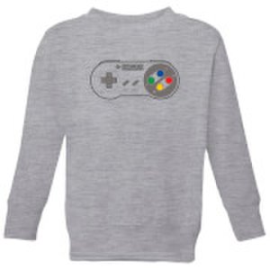 Nintendo Super Nintendo SNES Controller Pad Kid's Sweatshirt - Grey - 5-6 Years - Grey