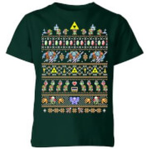 Nintendo The Legend Of Zelda Its Dangerous To Go Alone Kid's T-Shirt - Forest Green - 3-4 Years - Forest Green