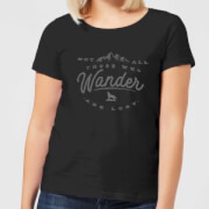 By Iwoot Not all those who wander are lost women's t-shirt - black - xs - black
