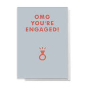 By Iwoot Omg you're engaged! greetings card - standard card