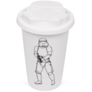 Thumbs Up Original stormtrooper ceramic travel mug - white