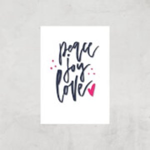 Peace Joy Love Art Print - A4 - Print Only