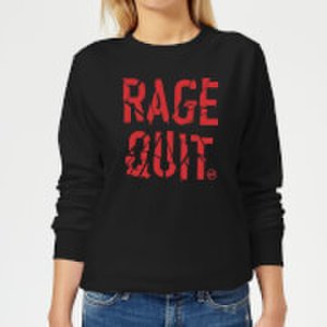 The Gaming Collection Rage quit women's sweatshirt - black - m - black
