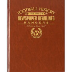 Signature Gifts Rangers newspaper book - brown leatherette