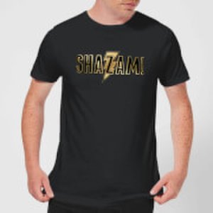 Shazam Gold Logo Men's T-Shirt - Black - S - Black