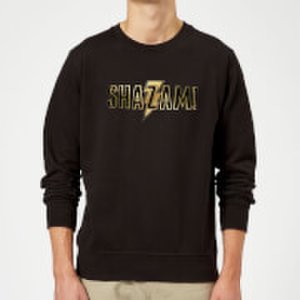 Dc Comics Shazam gold logo sweatshirt - black - m - black