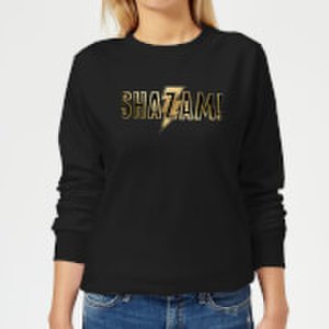 Dc Comics Shazam gold logo women's sweatshirt - black - s - black