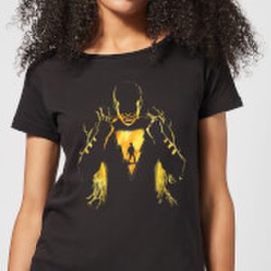 Dc Comics Shazam lightning silhouette women's t-shirt - black - xs - black