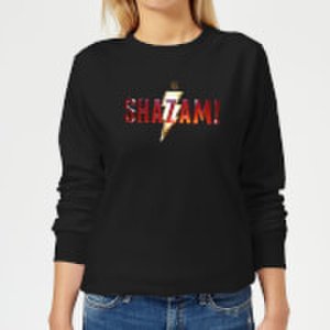 Dc Comics Shazam logo women's sweatshirt - black - xs - black
