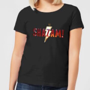Dc Comics Shazam logo women's t-shirt - black - xs - black