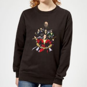 Shazam Team Up Women's Sweatshirt - Black - S - Black