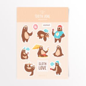 By Iwoot Sloth love sticker pack