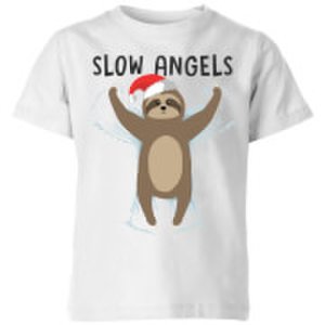 The Christmas Collection Slow angels kids' t-shirt - white - 3-4 years - white