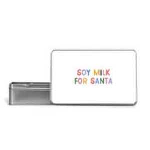 Soy Milk For Santa Metal Storage Tin