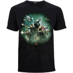Star Wars Rogue One Men's Group Battle T-Shirt - Black - S - Black