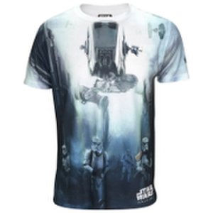 Geek Clothing Star wars rogue one men's stormtroopers battle t-shirt - white - s - white