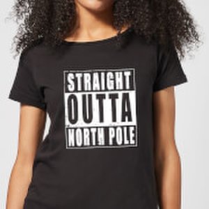 The Christmas Collection Straight outta north pole women's t-shirt - black - l - black