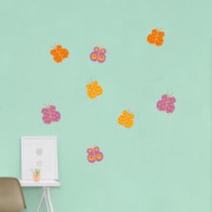 By Iwoot Summer tropical butterflies wall art sticker pack
