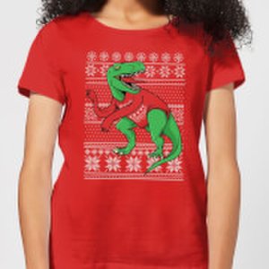 T-Rex Sleeves Women's T-Shirt - Red - L - Red