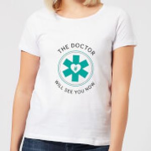 By Iwoot The doctor women's t-shirt - white - xs - white