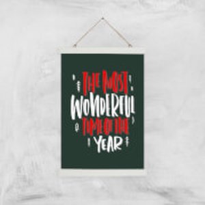 By Iwoot The most wonderful time art print - a3 - wood hanger