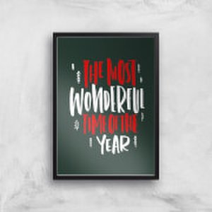 By Iwoot The most wonderful time art print - a4 - black frame