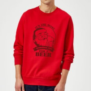 The Most Wonderful Time For A Beer Sweatshirt - Red - S - Red