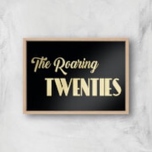 By Iwoot The roaring twenties giclee art print - a2 - wooden frame