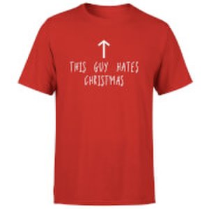 The Christmas Collection This guy hates christmas t-shirt - red - m - red