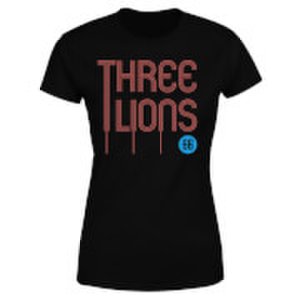 By Iwoot Three lions women's t-shirt - black - xs - black
